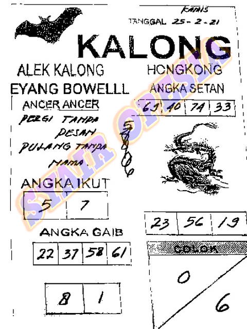 Forum Syair Hongkong 25 Februari 2021 Royal Syair