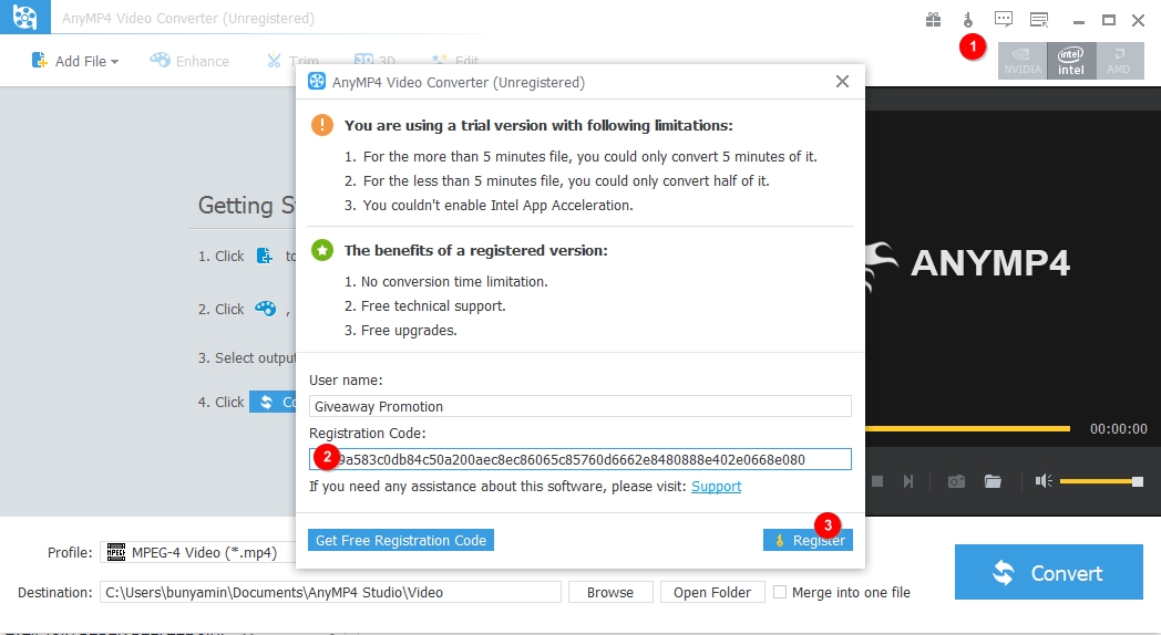 AnyMP4 Video Converter Ücretsiz 1 Yıllık Lisans