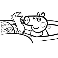 Tranh tô màu lợn peppa pig 26