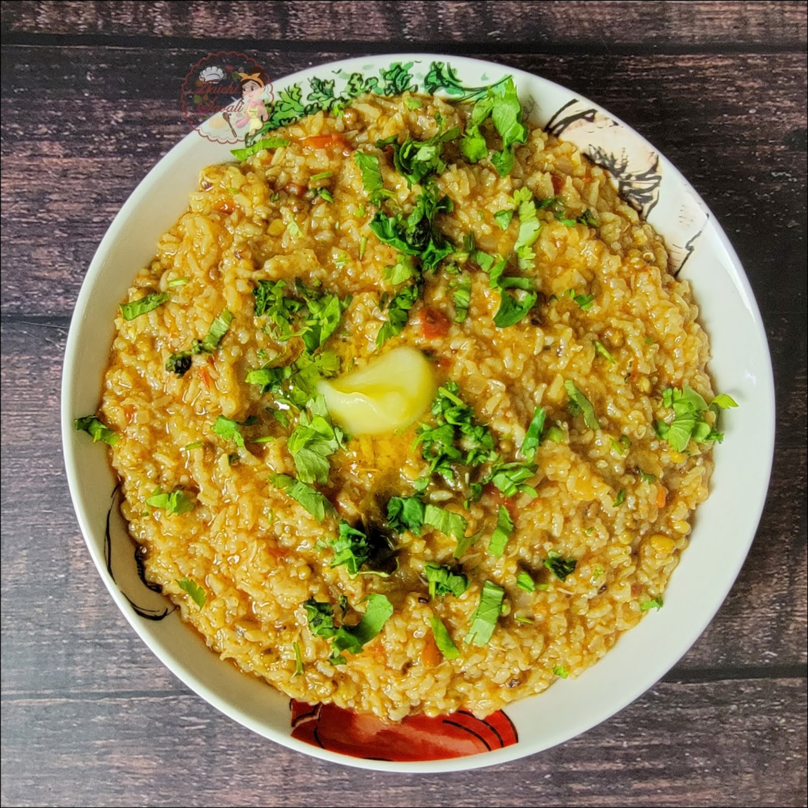 Instant Pot Khichdi Maharashtrian Mugachi Khichdi Sprouted Moong and Rice Aaichi Savali