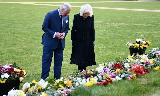 The Prince of Wales and The Duchess of Cornwall have visited Marlborough House Gardens in Westminster. memory of The Duke of Edinburgh