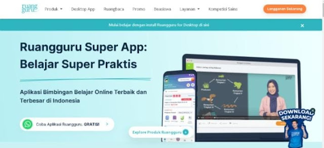 belajar online di Ruangbelajar by Ruangguru