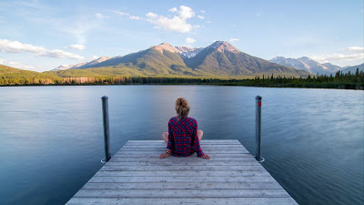 HD wallpaper girl enjoying natural landscape