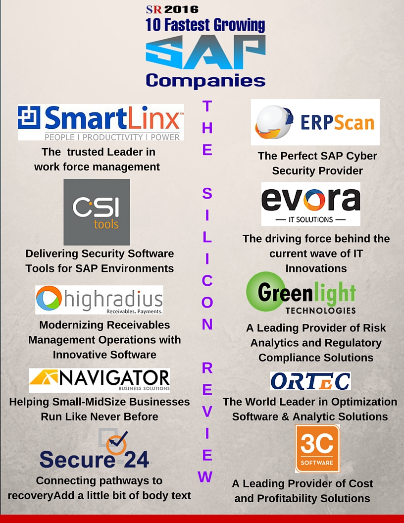 The Silicon Review Magazine 10 Fastest Growing SAP Companies