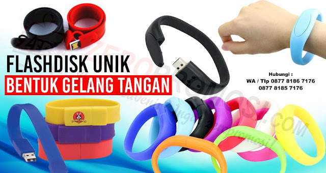 Flashdisk Unik Bentuk Gelang Tangan Cantik, WRISTBAND Bracelet Silicon, Gelang Silicone USB Flash Drive, Flashdisk gelang promosi