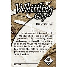 Whittling Chip Card