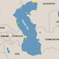 Caspian sea map