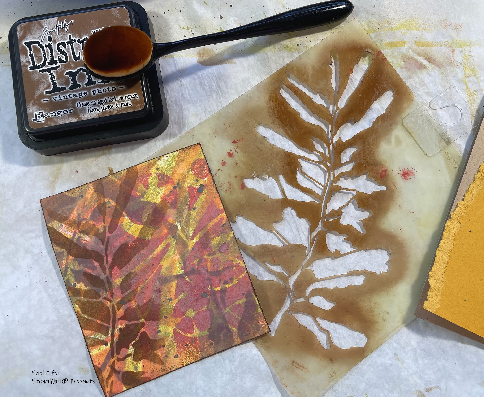 StencilGirl Talk 'One Sheet Wonder' Card Making with Stencils & Inks