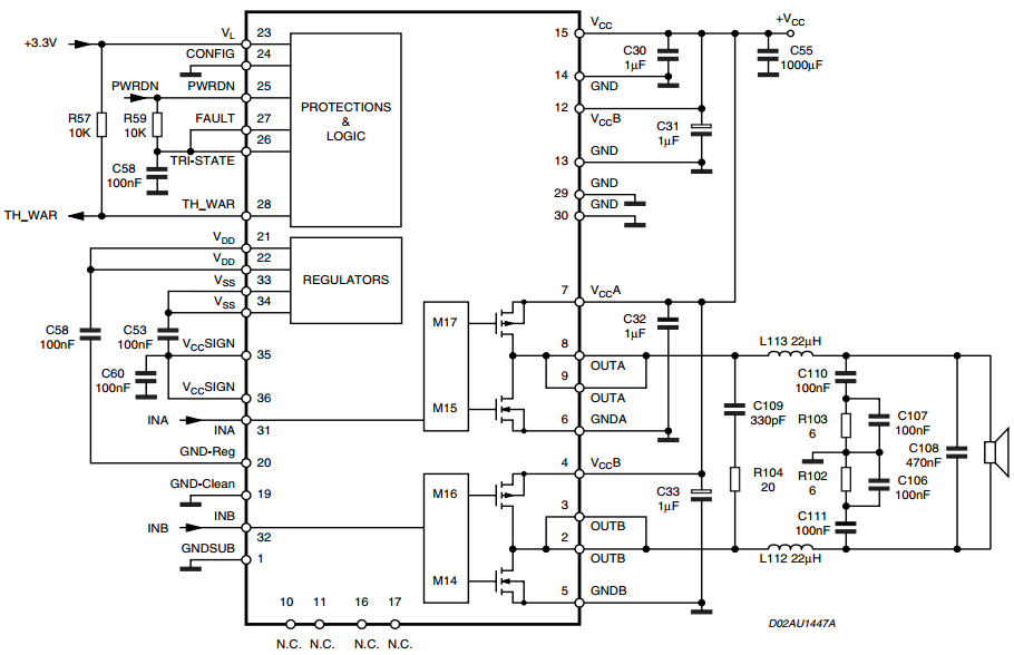 Layout Tda7297 Amplifier Circuit Diagram / 12 Volt Tda7297 Amplifier