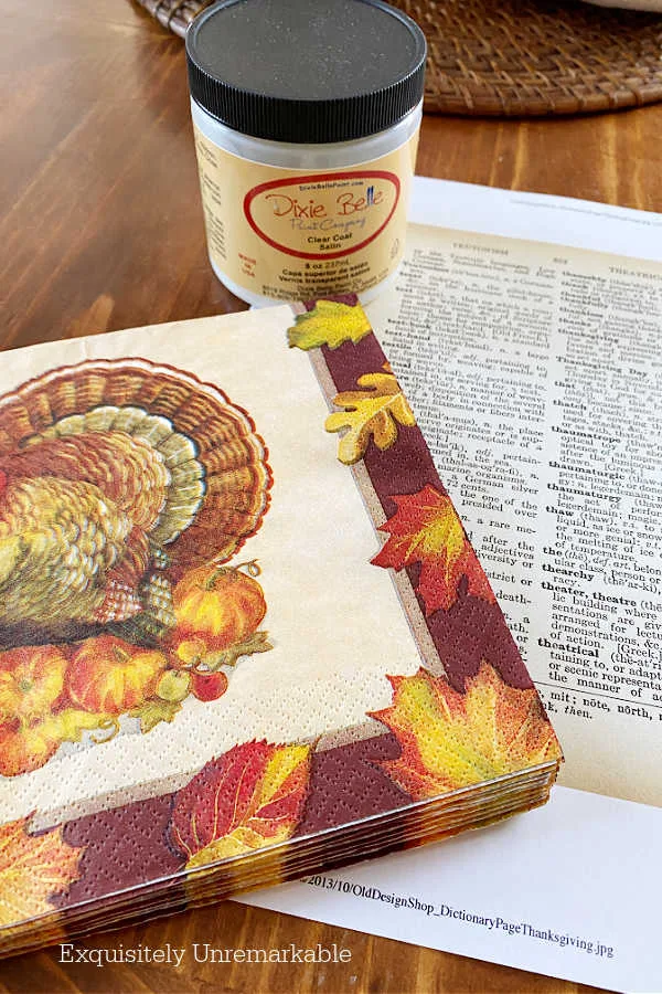 Thanksgiving Place Card Supplies on a table