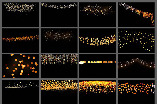 100 Golden Lights Overlays