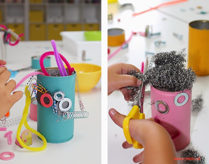 Juguetes Handmade: Robots upcycling