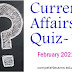 February Current Affairs Quiz-1 (#CurrentAffairs2021)(#CurrentAffairs)(#compete4Exams)(#eduvictors)