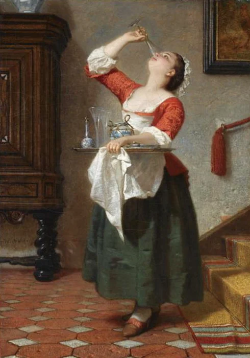 Wilhelm August Lebrecht Amberg 1822-1899 - Genre painting