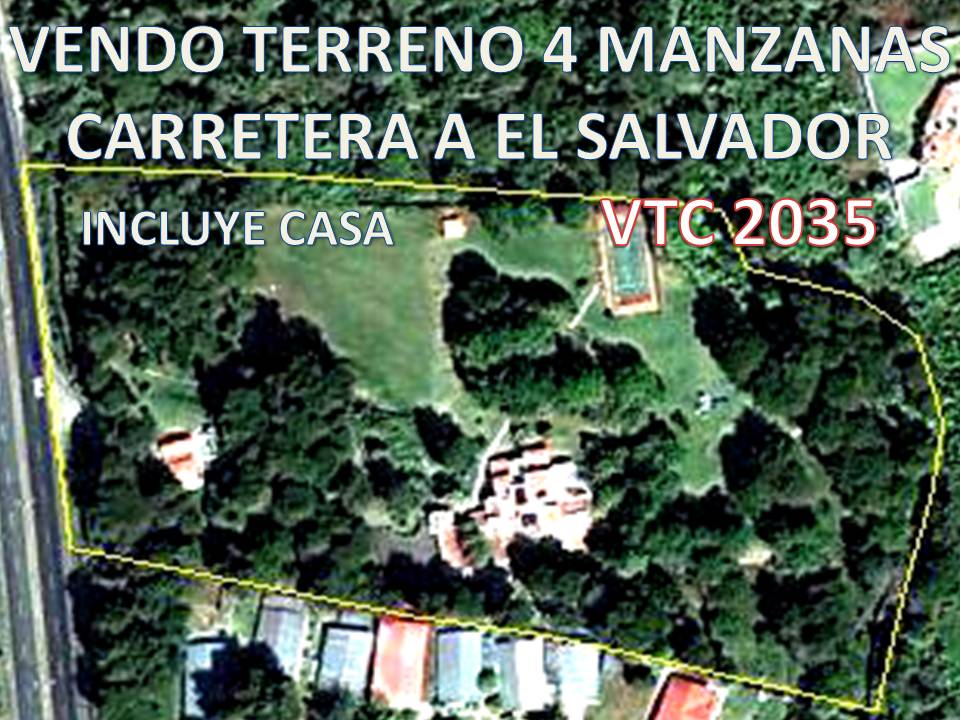 FINCAS GT * FARMS AND LAND FOR SALE GUATEMALA VENDO TERRENO DE 4 MANZANAS CARRETERA A EL