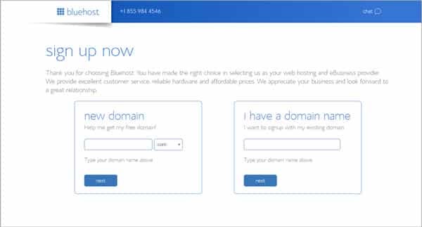 Bluehost domain registered