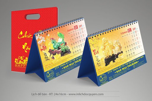 Mẫu lịch tết để bàn chữ A Mẫu lịch tết để bàn chữ A