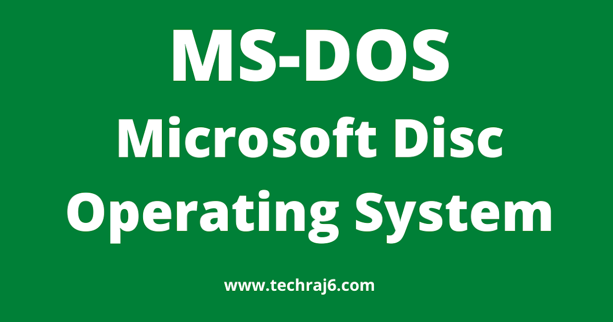 MSDOS full form, What is the full form of MSDOS