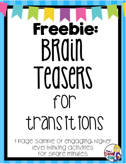 Classroom Freebies Too: Brain Teasers