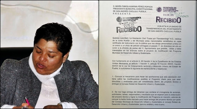 Ante la creciente ola delictiva, vecinos de Tlaxcalancingo exigen la renuncia de Karina Pérez