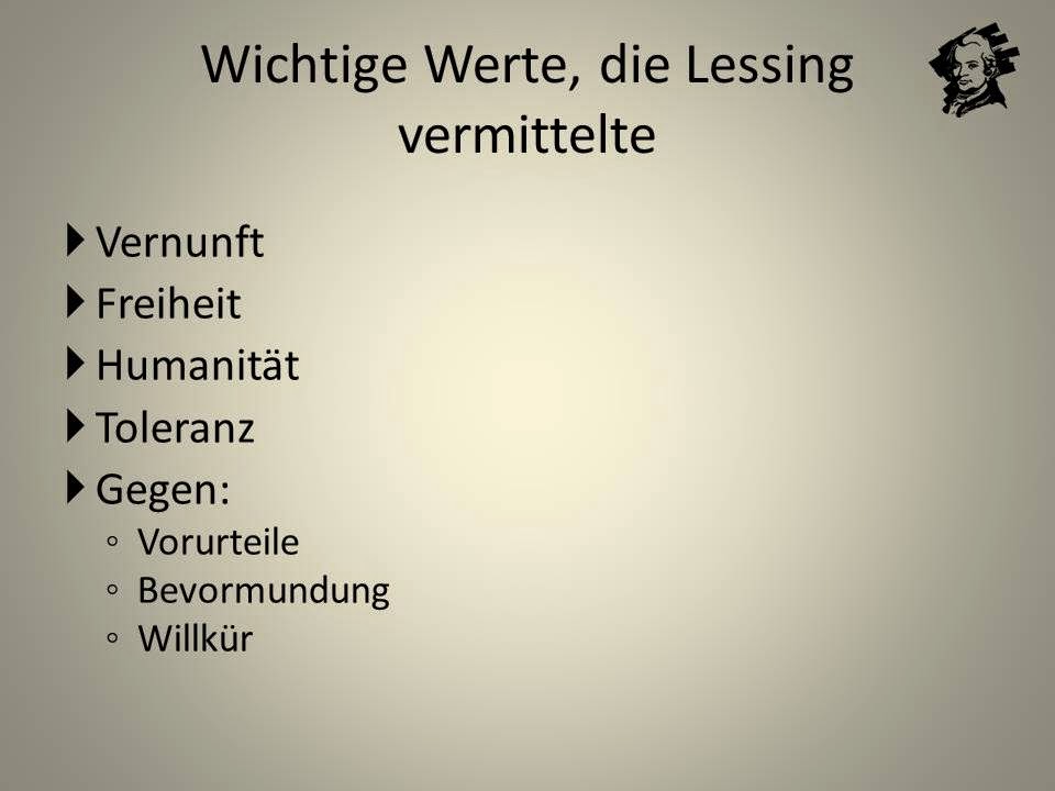 Schultasche Lessing, der Aufklärer PowerPoint / Referat