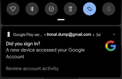 Cara Keluar Akun Google Dari Perangkat Lain - Notifikasi