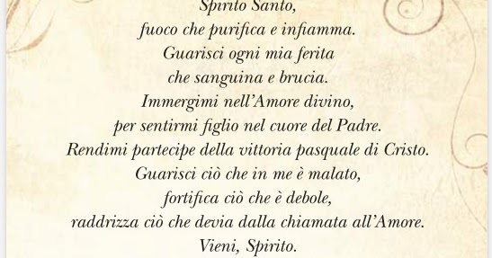Preghiera Allo Spirito Santo Molto Antica La preghiera quotidiana: Preghiera allo Spirito Santo