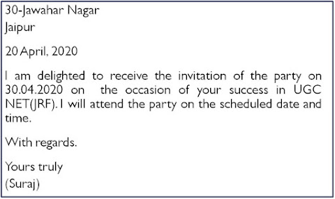 English Class: Invitation Writing CLASS XI-XII CBSE