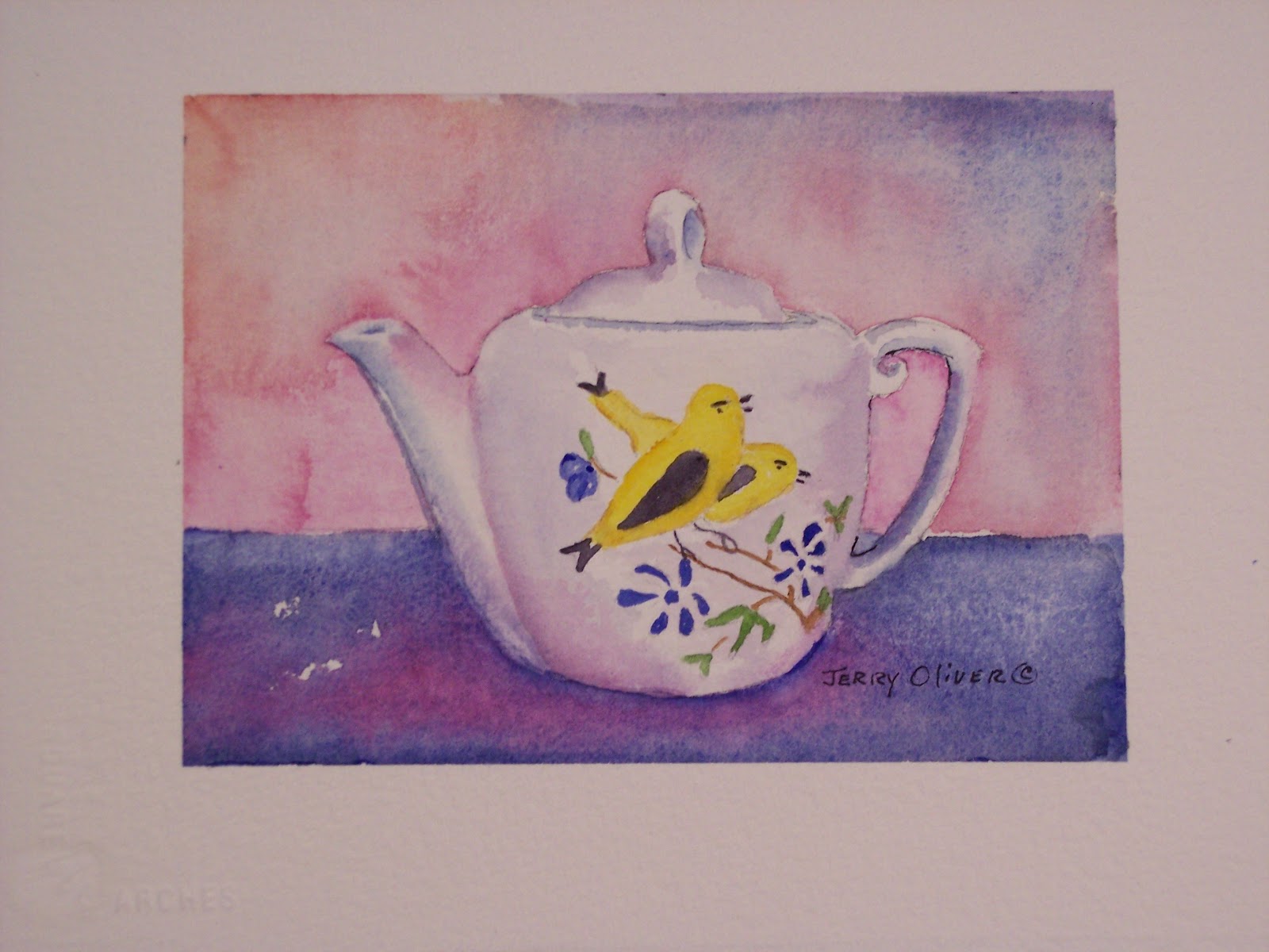 The Art World of Jerry Oliver Little Tea Pot