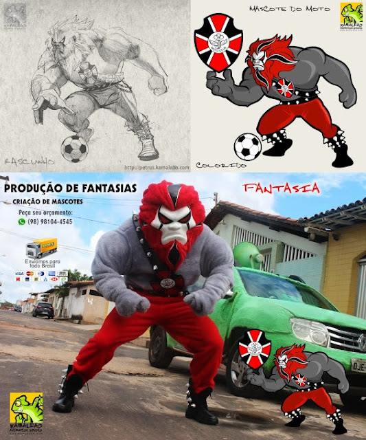 OR�AMENTO - Fantasia de Mascote de Time para vestir