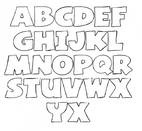 Moldes de letra - Moldes letras GRATIS - Letras de molde - letras para