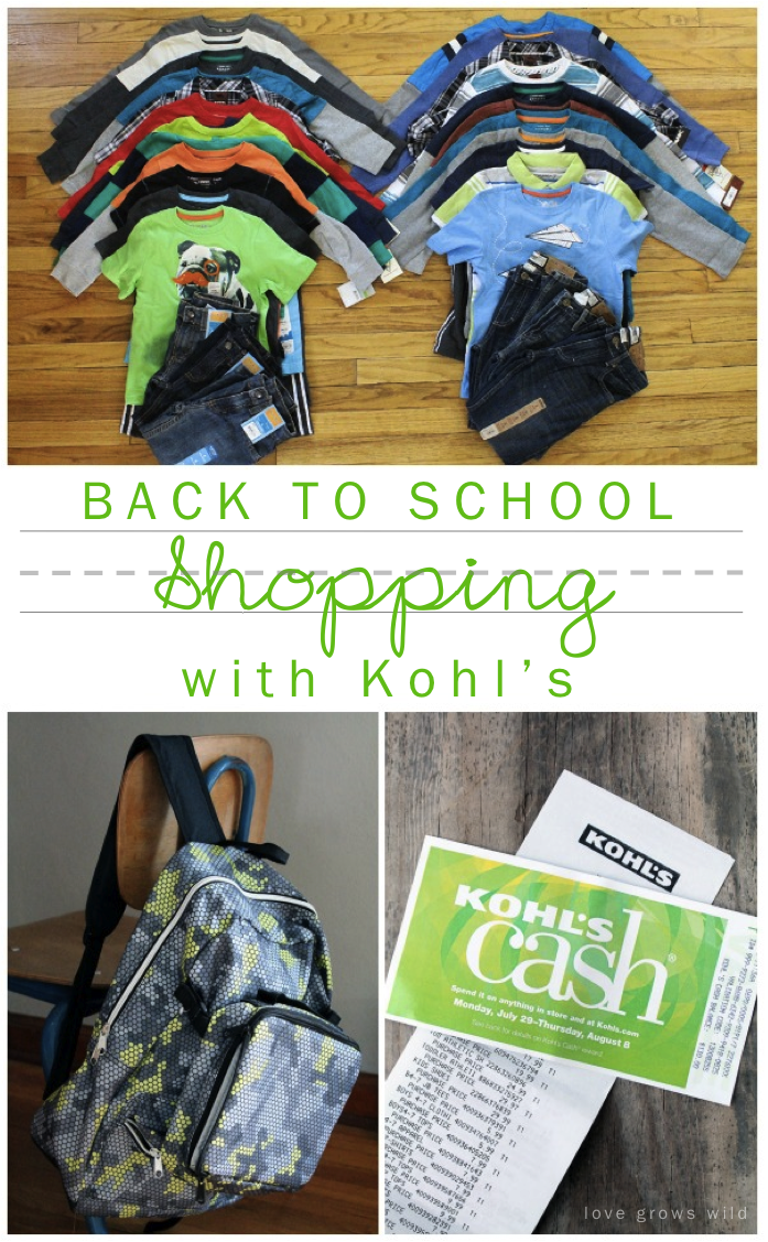 Back to School Shopping with Kohl's - Love Grows Wild