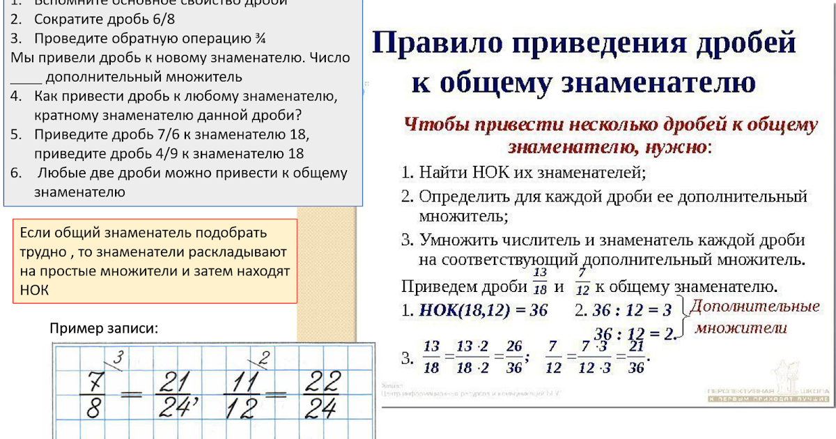 Приведи данные дроби