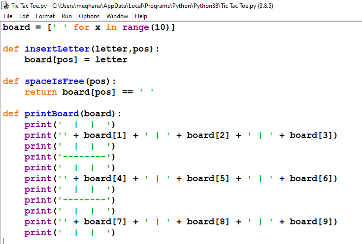 Build Tic Tac Toe Game using Python
