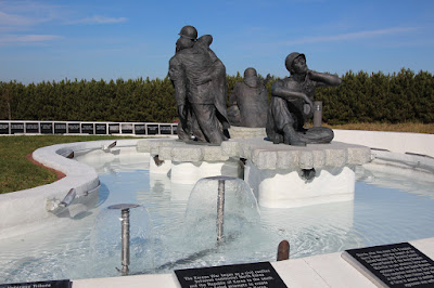 Soldiers in the middle of the Korean Peninsula surrounded by water