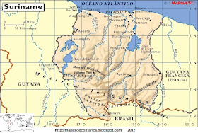 Resultado de imagen de mapa de surinam