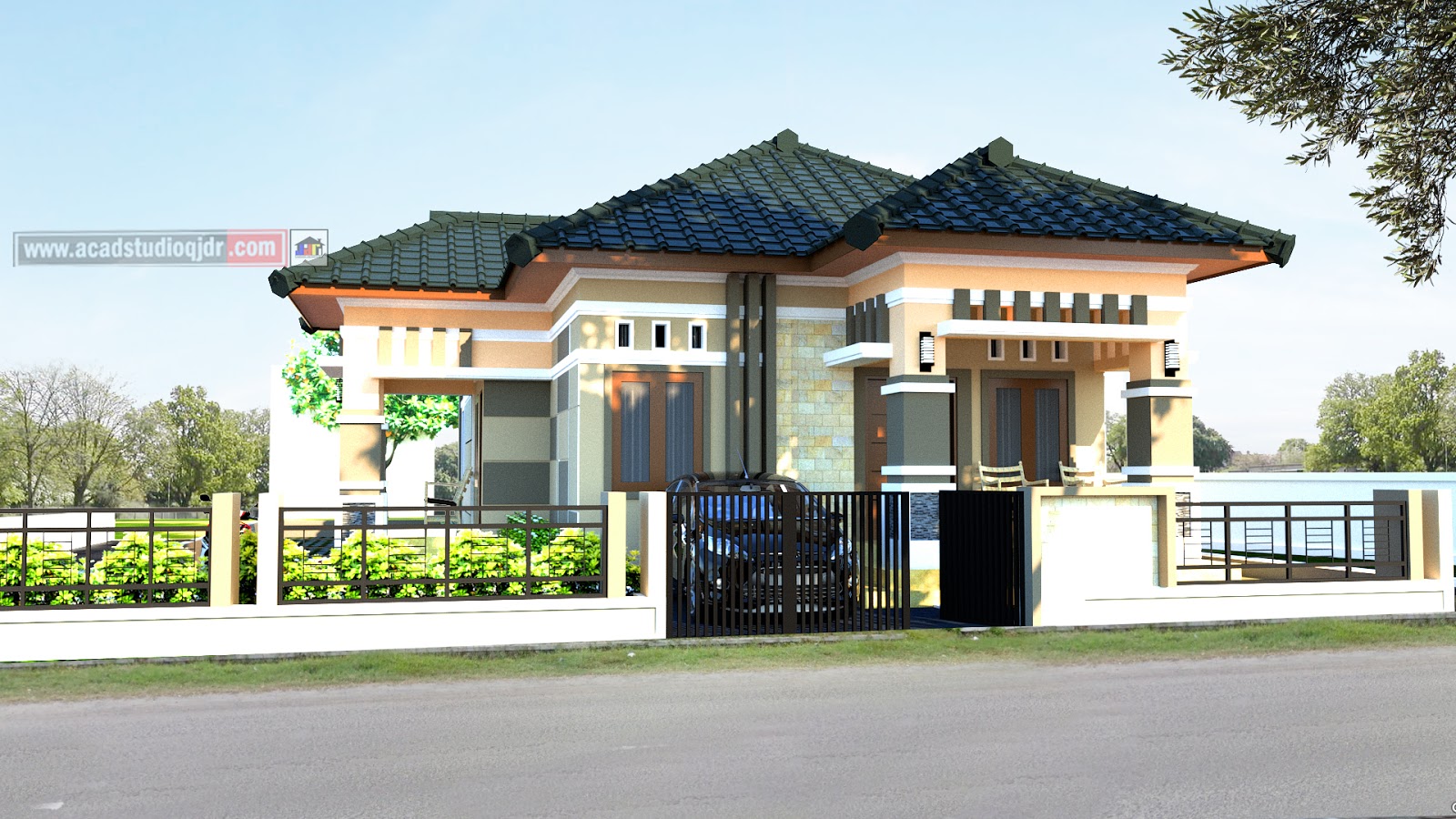  Desain  Rumah 1 Lantai  Lebar  7 Meter  Bpk Helmi Jasa 