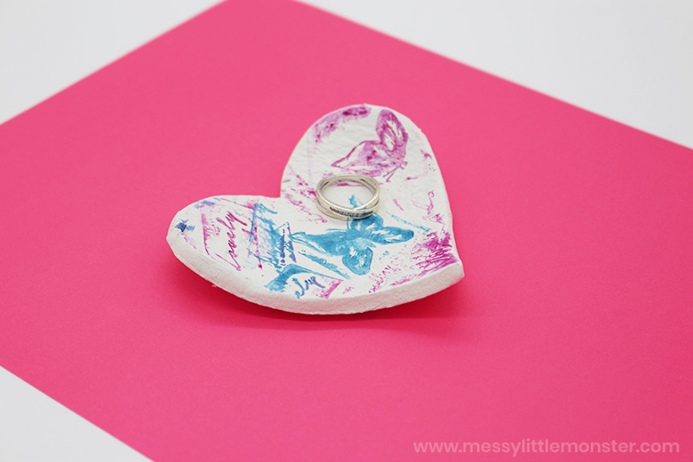 Air Dry Clay Bowl Heart Craft Messy Little Monster