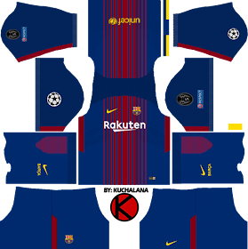 UEFA Champions League 2017-18 Barcelona Kits