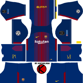 UEFA Champions League 2017-18 Barcelona Kits