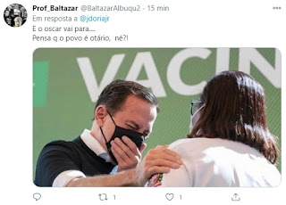 Reação de Doria em vacinação em SP chama a atenção pela falsidade e cinismo e web não perdoa Screenshot 364 - Reação de Doria em vacinação em SP chama a atenção pela falsidade e cinismo e web não perdoa