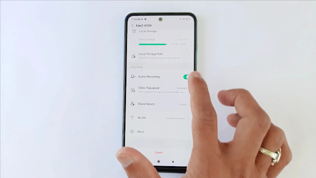 how to turn on audio recording for imou cue 2 camera