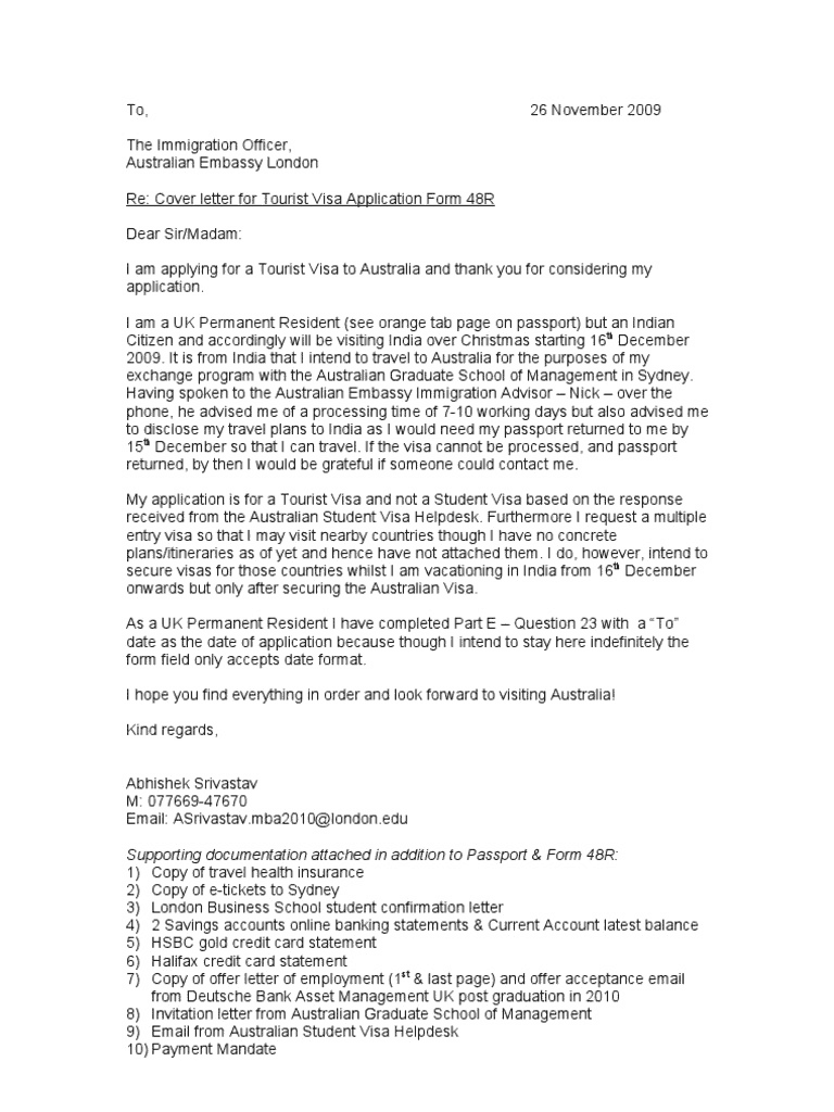 bank cover letter for uk student visa