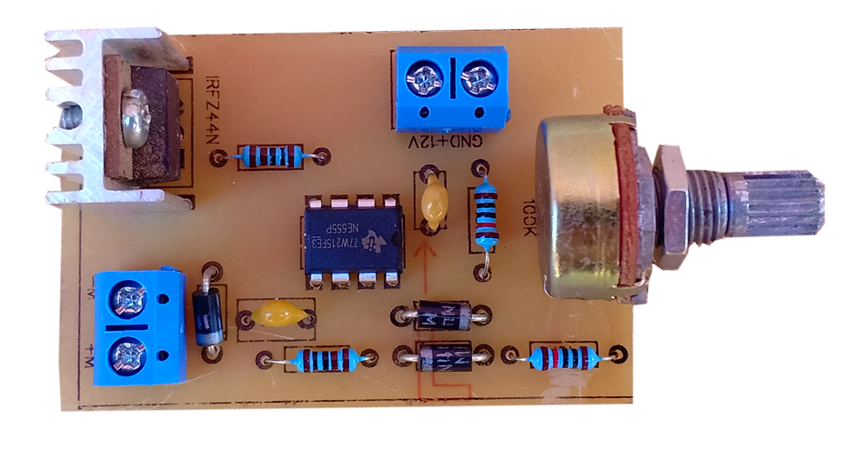 Skema Dan Layout Alat Pengatur Kecepatan Motor Dynamo, Dimmer DC
