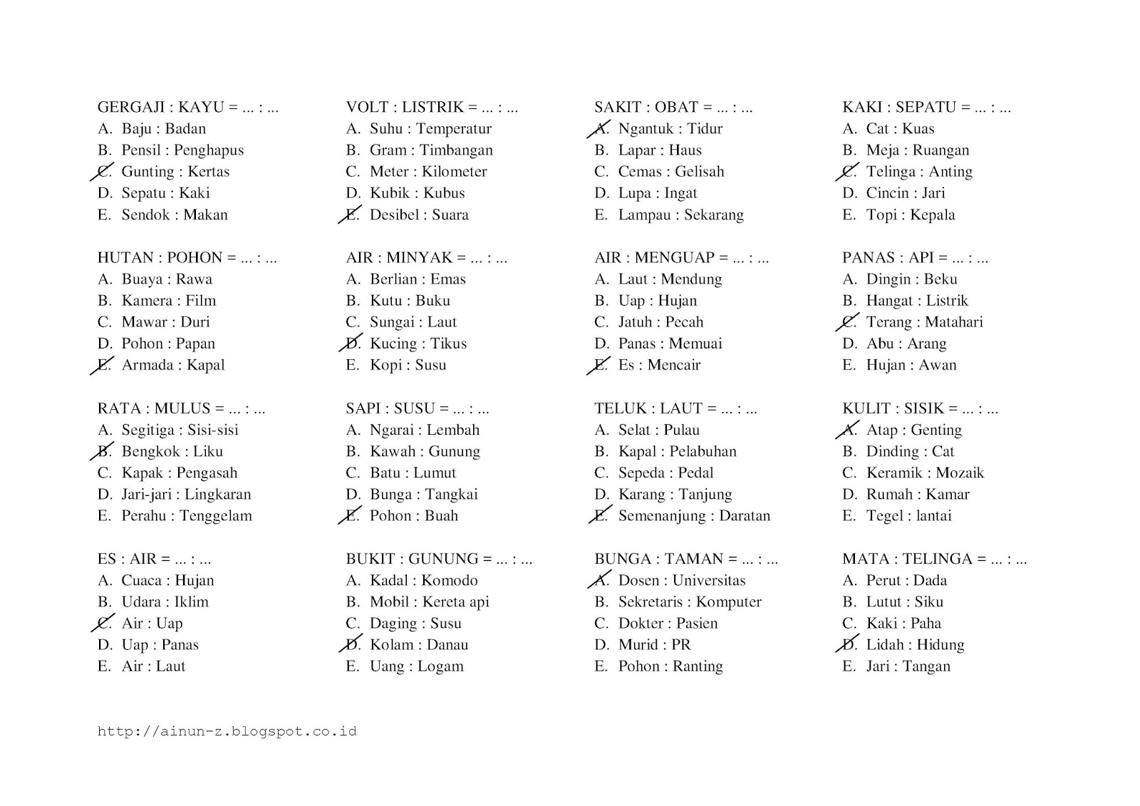 Kumpulan Artikel Bermanfaat Dan Ilmu Pengetahuan Contoh Soal Psikotes Ist
