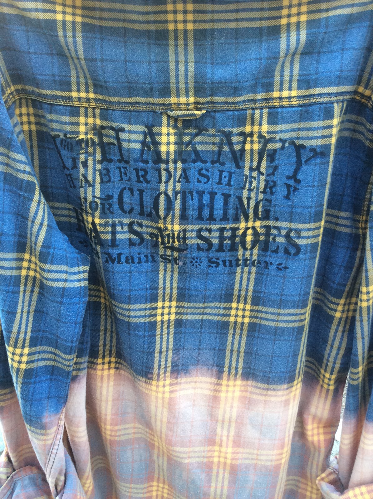 Fresh Vintage by Lisa S How to Upcycle Flannel Shirts with Bleach and
