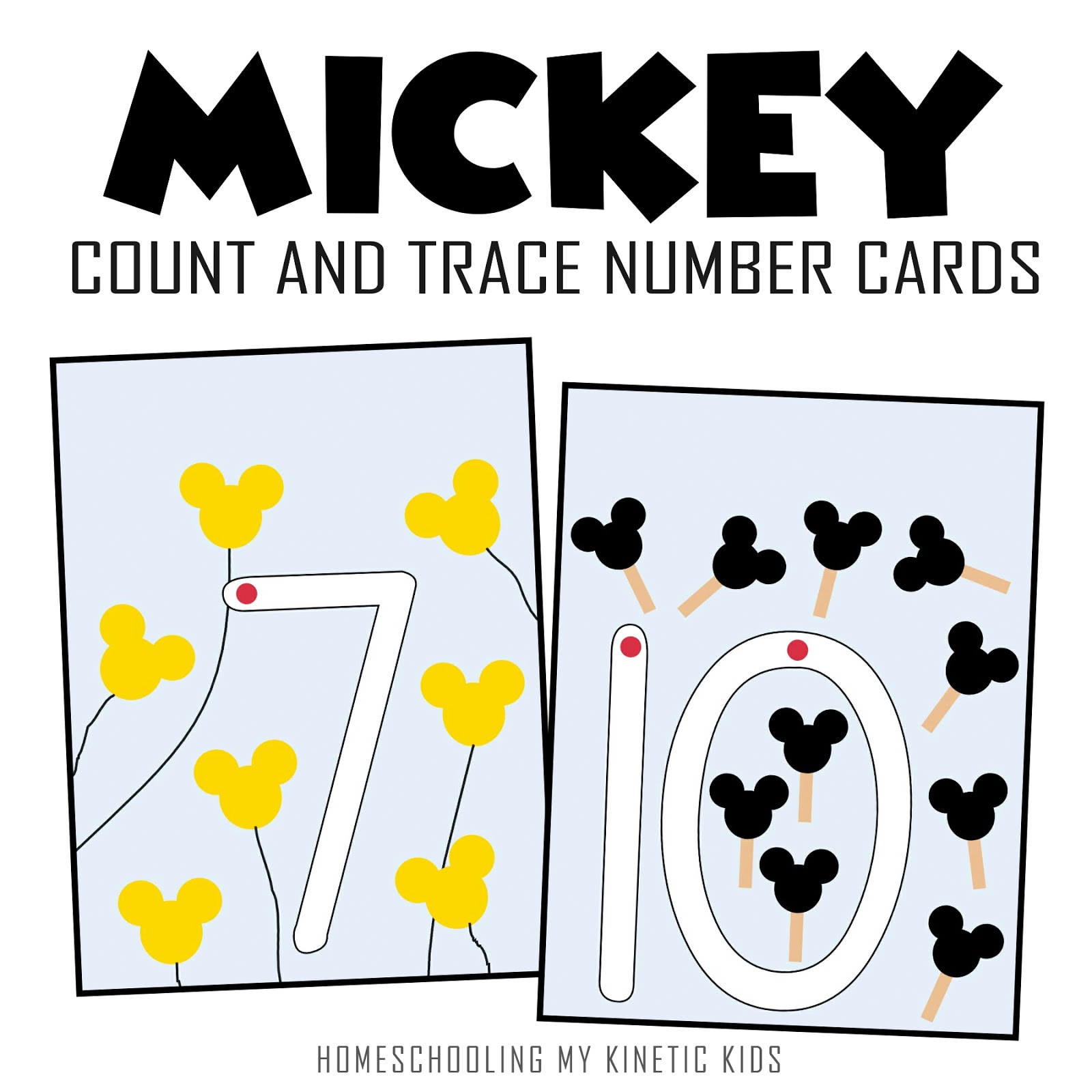 Worksheet Mickey Trace Numbers And Counting