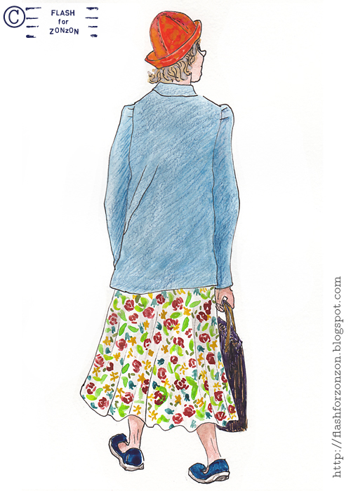 Street style Helsinki,woman in floral skirt