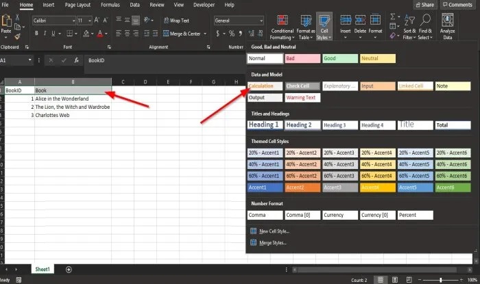 Cách tạo và tính năng Cell Style trong Microsoft Excel