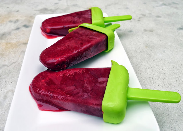 Blackberry Yoghurt Popsicles